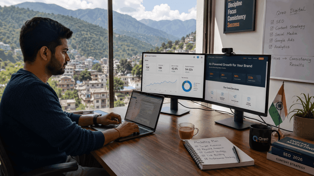 digital marketing agency Uttarakhand - Qreo Digital Kaladhungi office near Haldwani